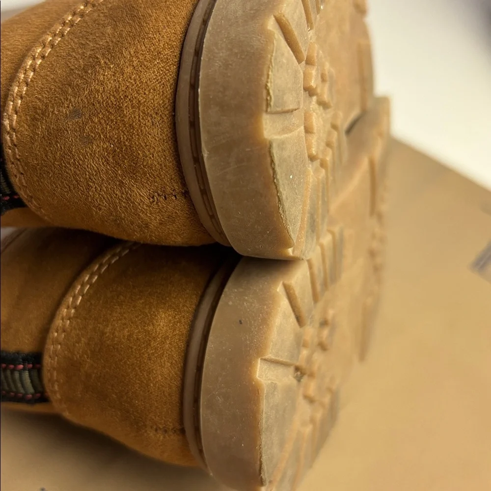 Cat and Jack Brown Suede Strap Boots - Cozy Lined Kids Shoes